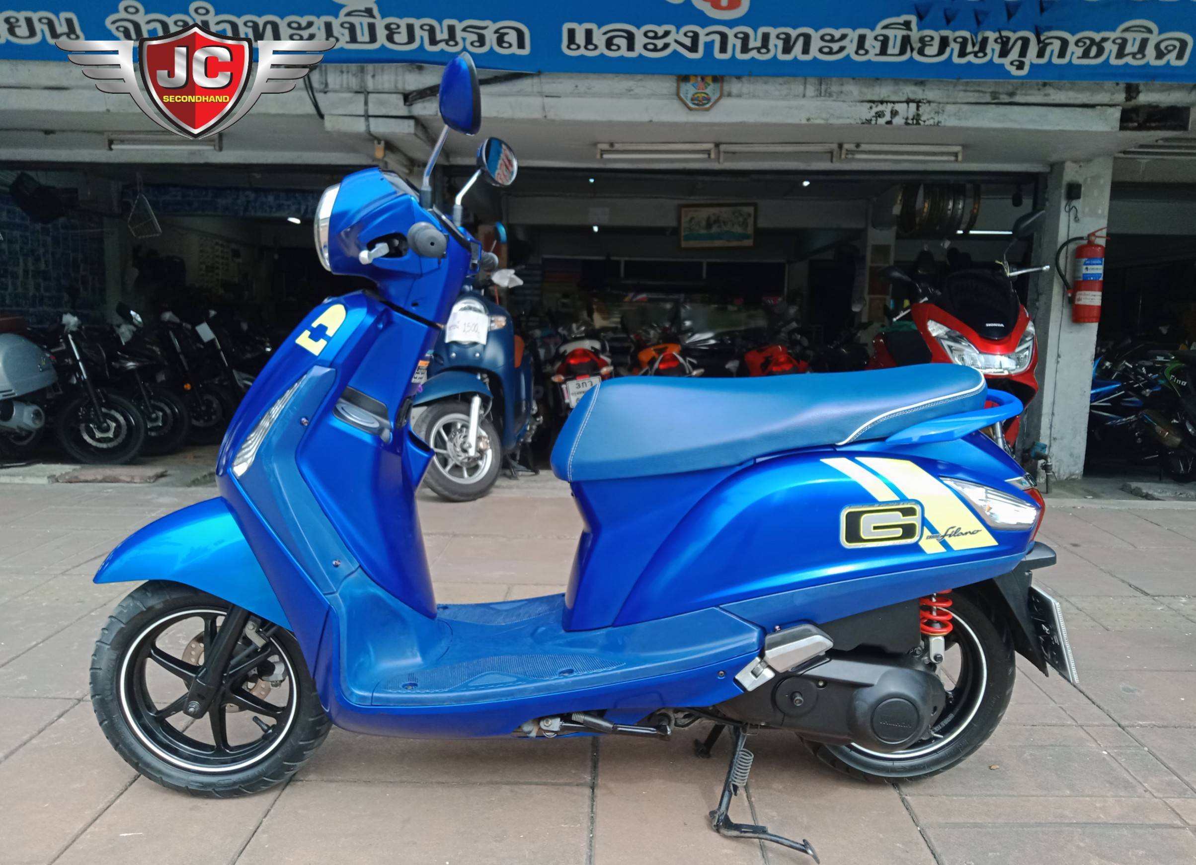 ''ออโต้ รถบ้านน่าใช้ เข้าใหม่จ้า'' YAMAHA GRAND FILANO จดทะเบียนปี60 เครื่องเดิม ขี่ดี ชุดสีแท้ มีรอยตามการใช้งาน