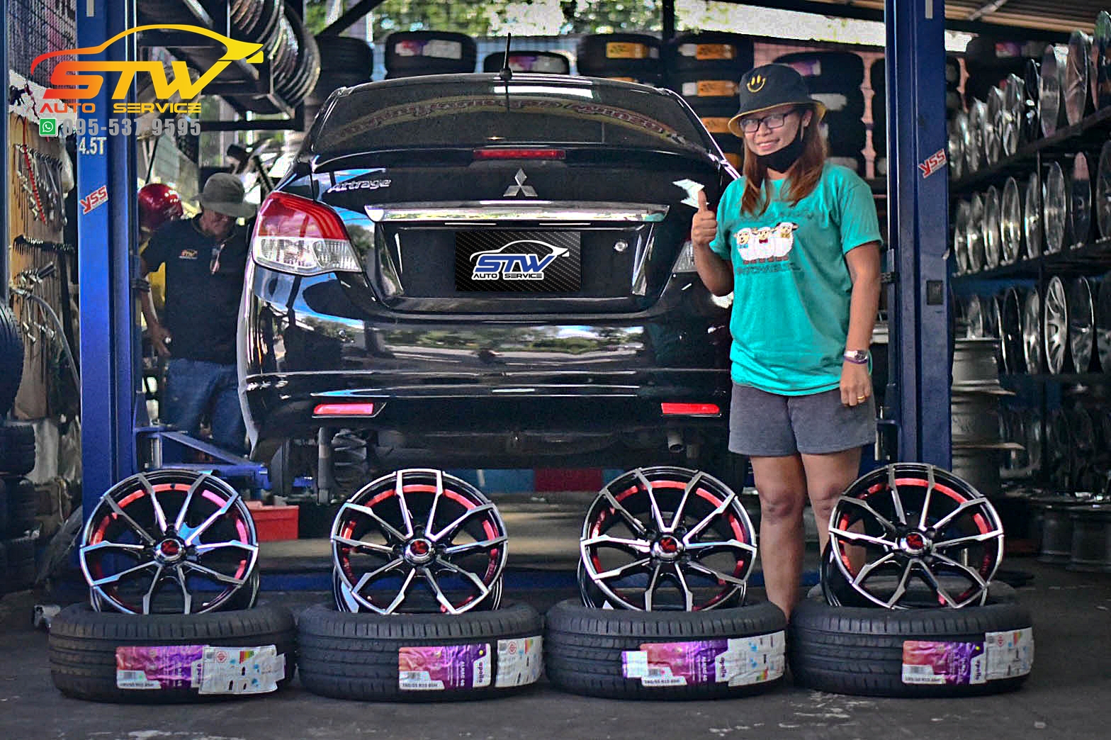 ล้อแม็กซ์ YUSTA Y62 ขอบ15นิ้ว+APOLLO ALNAC 4G 195/55R15 85H