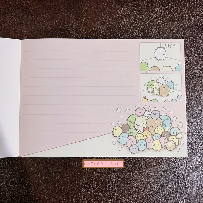 สมุดฉีก Sumikko Gurashi Picture Book Art Collection แบบสีฟ้า ขนาด 14.8 x 10.5 ซม. มี 4 ลาย รวม 100 แผ่น