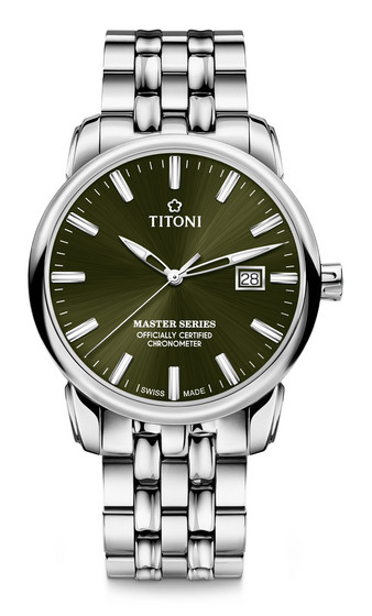 TITONI MASTER SERIES รุ่น 83188 S-660 (หน้าปัดเขียวมะกอก) ประกันศูนย์ไทย