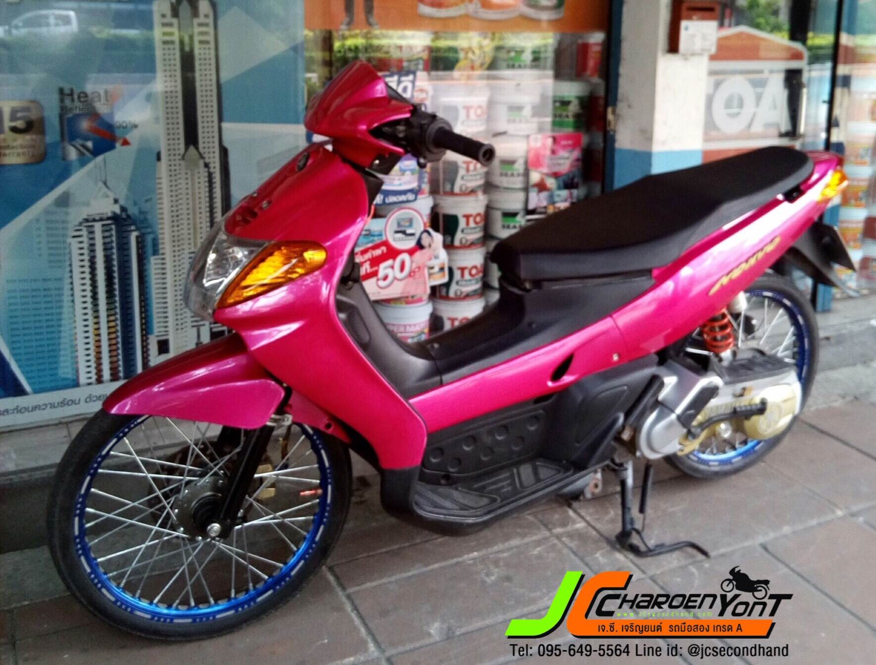 "รถแต่งจบแบบนี้...ใครหาแนวนี้เป็นต้องโดน" YAMAHA NOUVO ตัวเก่าแท้ (5MY) คันนี้จดทะเบียนปี 47 ชุดสีเบิกใหม่ทั้งคันพร้อมโลโก้นูนหล่อๆ เครื่องดีทำมาจบ ขี่มันส์