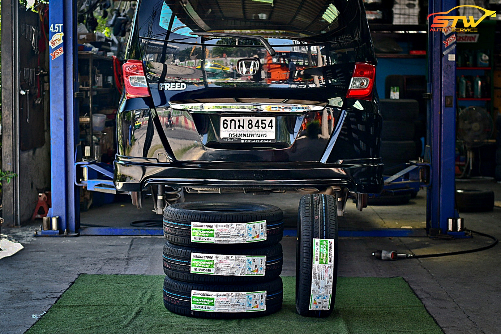 ยาง BRIDGESTONE Ecopia EP150 185/65R15 88H ติดตั้งใส่ HONDA FREED