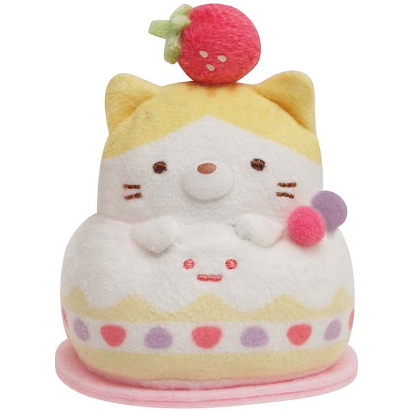 ตุ๊กตา Sumikko Gurashi Neko's Siblings and Sweet Shop ไซส์ SS แบบ Neko Cupcake แมวลายเสือ ขนาด 8.5 x 7 x 7 ซม.