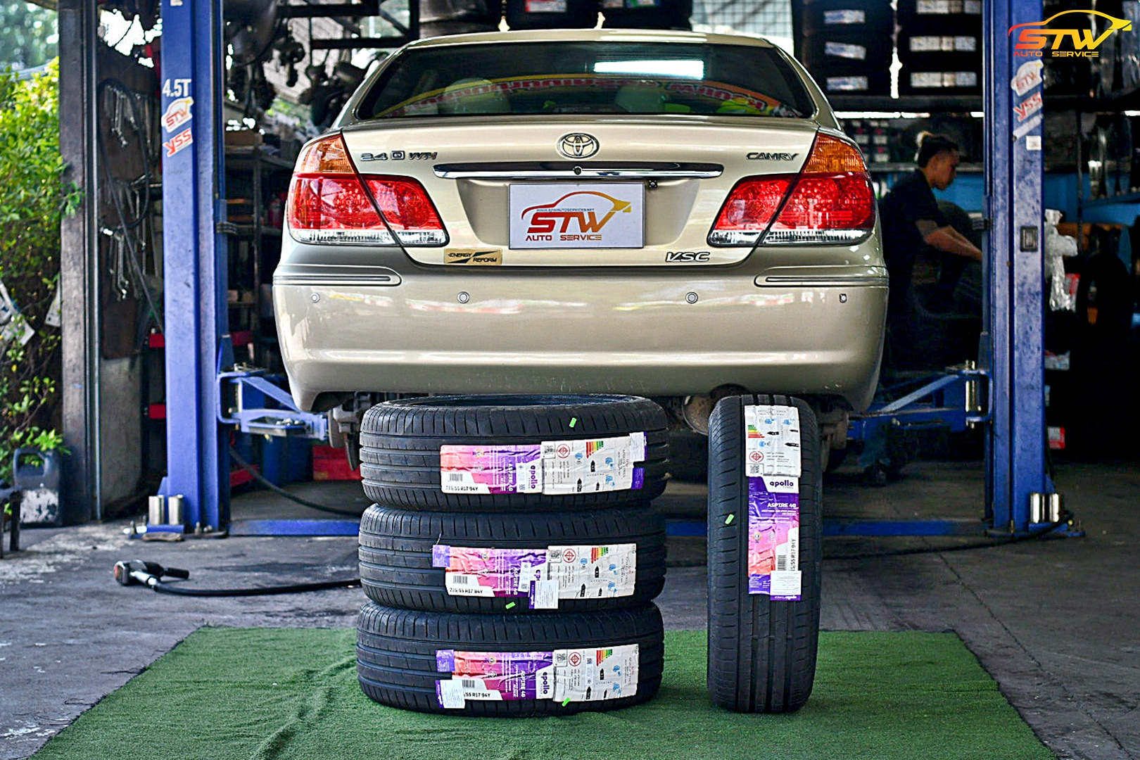 ยาง APOLLO Aspire 4G 215/55R17 94Y ติดตั้งใส่ TOYOTA CAMRY