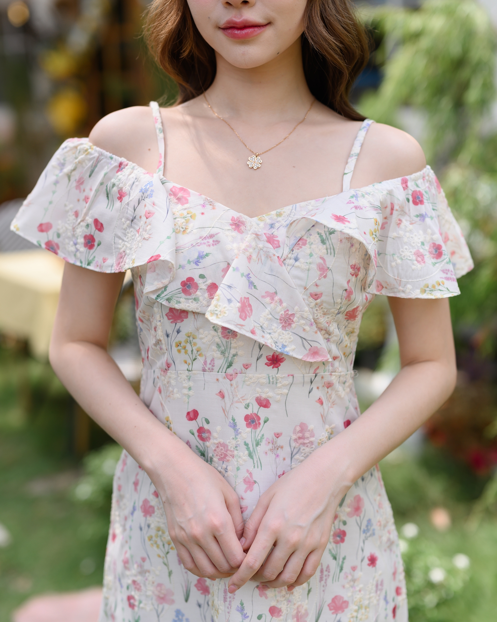 Blossom Breeze Off-shoulder Dress
