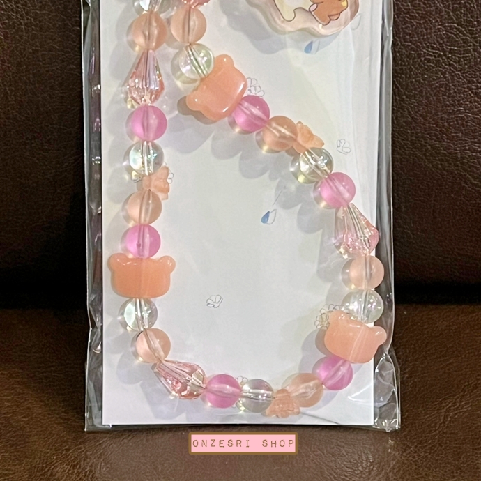 สายคล้องมือถือ Rilakkuma Rainy Days, Sunny Days Smartphone Strap ขนาด 13 x 5.5 ซม. ทำจากเรซิ่น & ลูกปัด มี 2 แบบให้เลือก