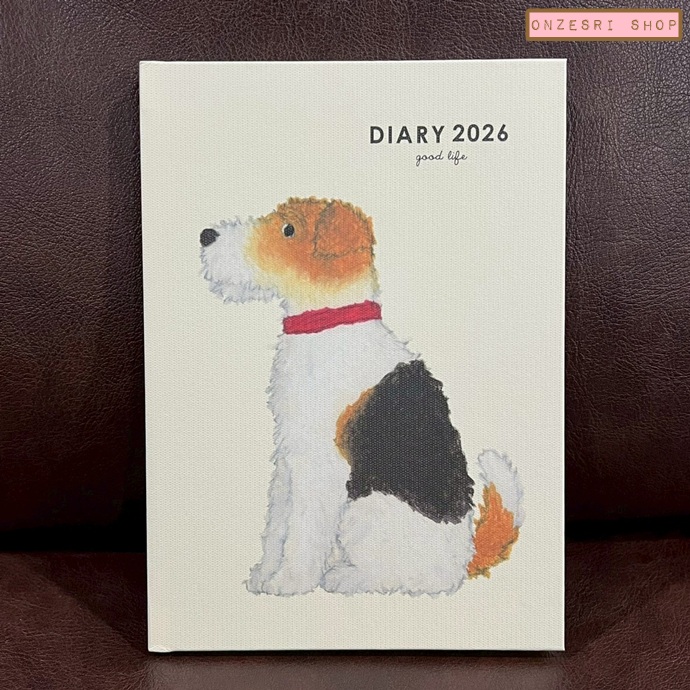 สมุด 2026 Schedule Book เล่มหนา B6 ลาย Yusuke Yonezu - Dog ปกแข็ง ขนาด 13.5 x 18.8 x 1.3 ซม. (144 หน้า) มีให้จดตั้งแต่เดือน 12/2025 - 12/2026 เป็นปฎิทินแบบ monthly & weekly