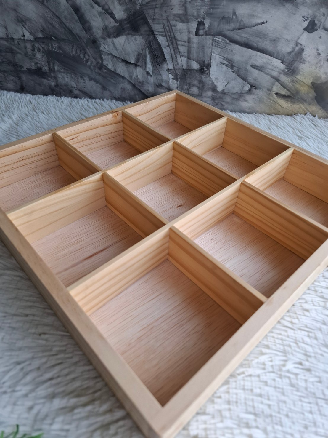 ถาดไม้แบ่งช่อง