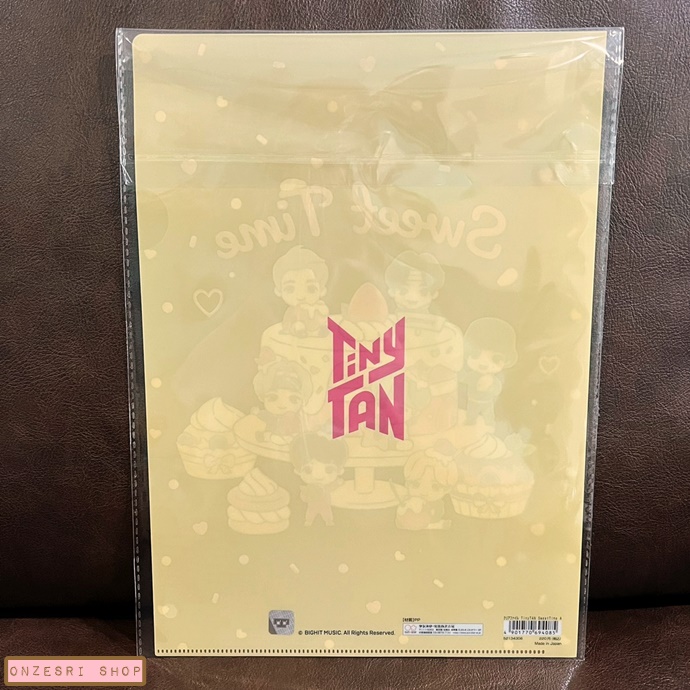 แฟ้ม A4 1 ช่อง BTS TinyTan ของแท้จากญี่ปุ่น ลาย Sweet Time สีเหลือง