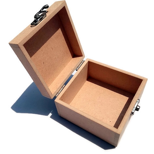 กล่องใส่ของ ไม้mdf สี่เหลี่ยมจัตุรัส ขนาด 10x10x6 cm