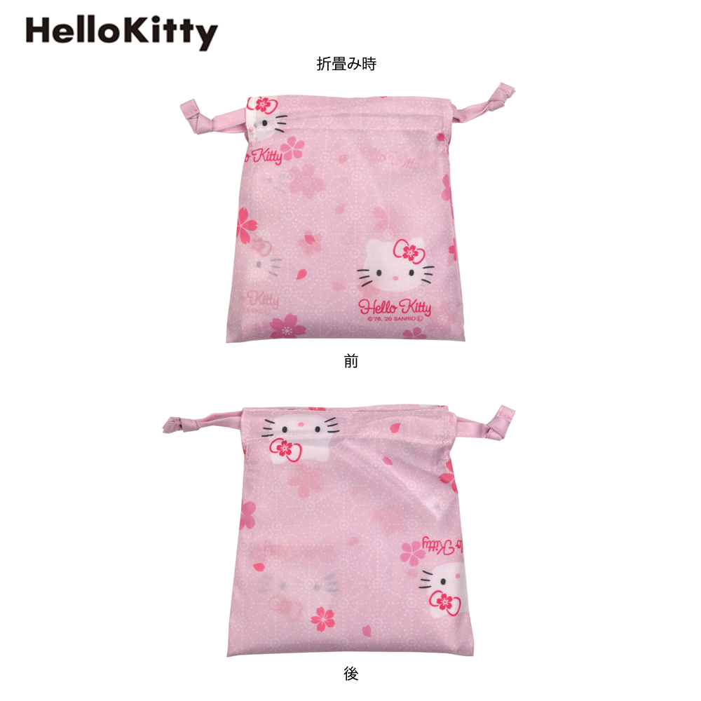 กระเป๋าสะพายพับได้แบรนด์ ROOTOTE Japan รุ่น ROO-Shopper x Hello Kitty แบบ Sakura สีชมพู ขนาด 26 x 37 x 4 ซม. สายยาว 105 ซม. สะพายข้างได้ พับได้ พกพาสะดวก