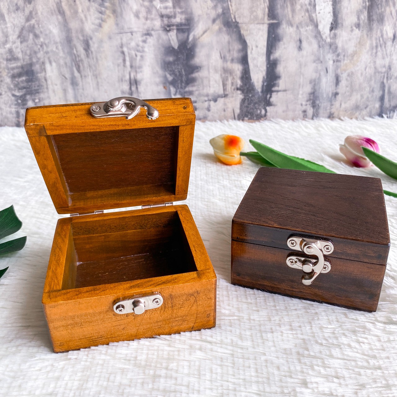 กล่องไม้ฝาล็อค ไซส์ S (Wooden lock box, S size)