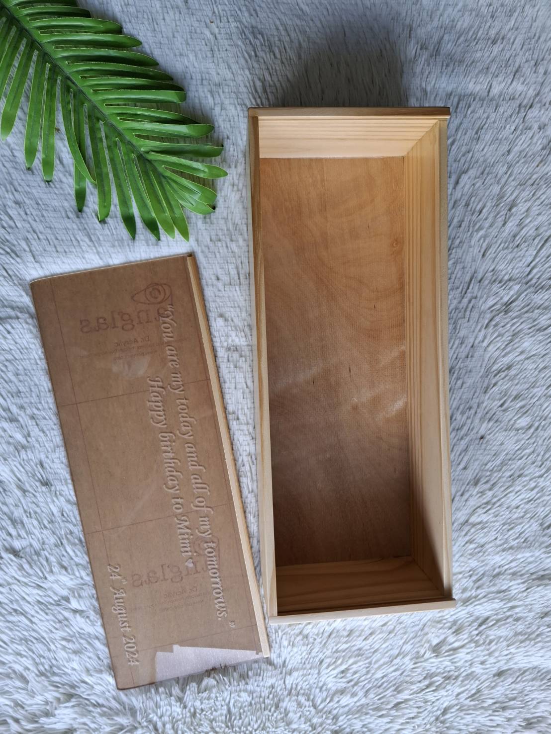 กล่องไม้ฝาสไลด์อครีลิค