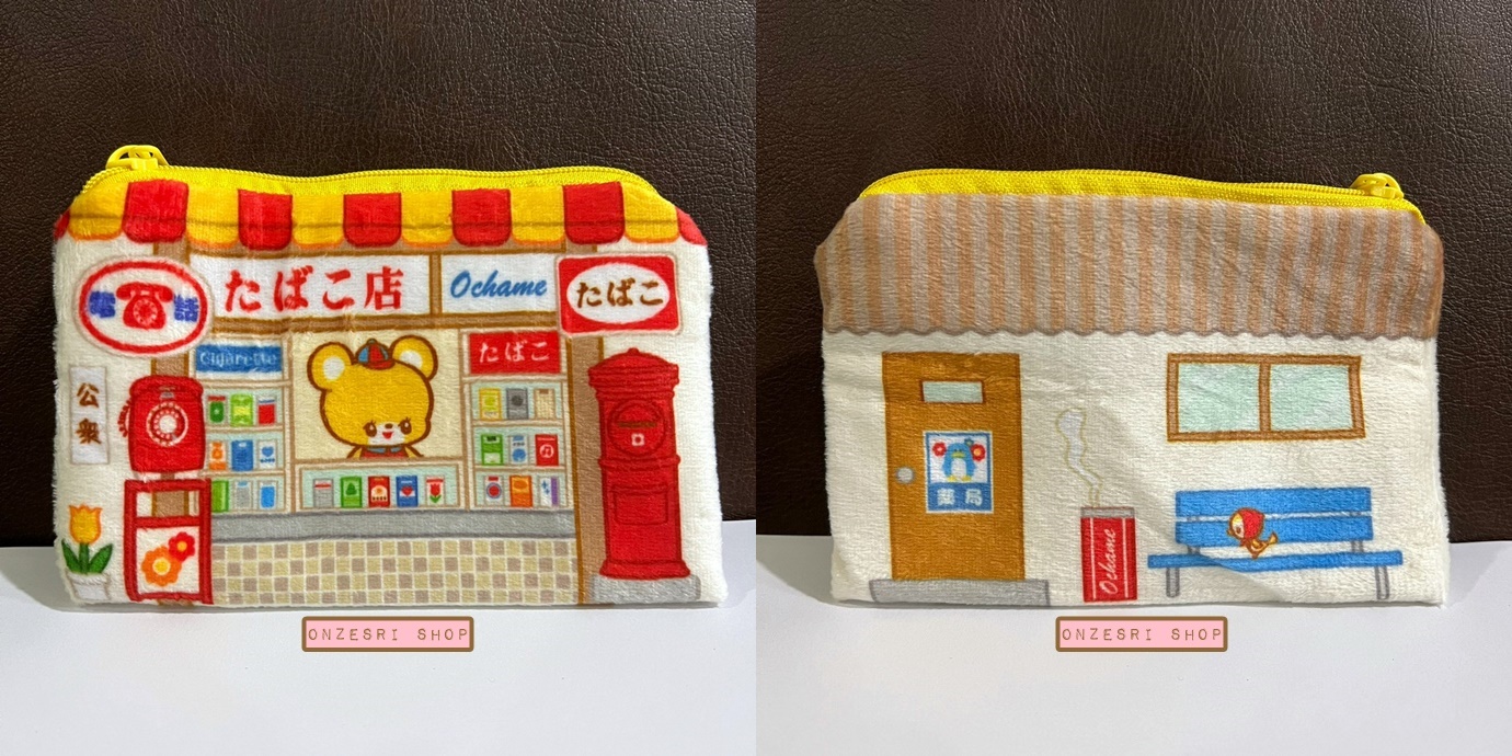 กระเป๋า Ochame Friends Fluffy Shop Pouch ขนาด 9 x 15 ซม. มี 5 แบบให้เลือก