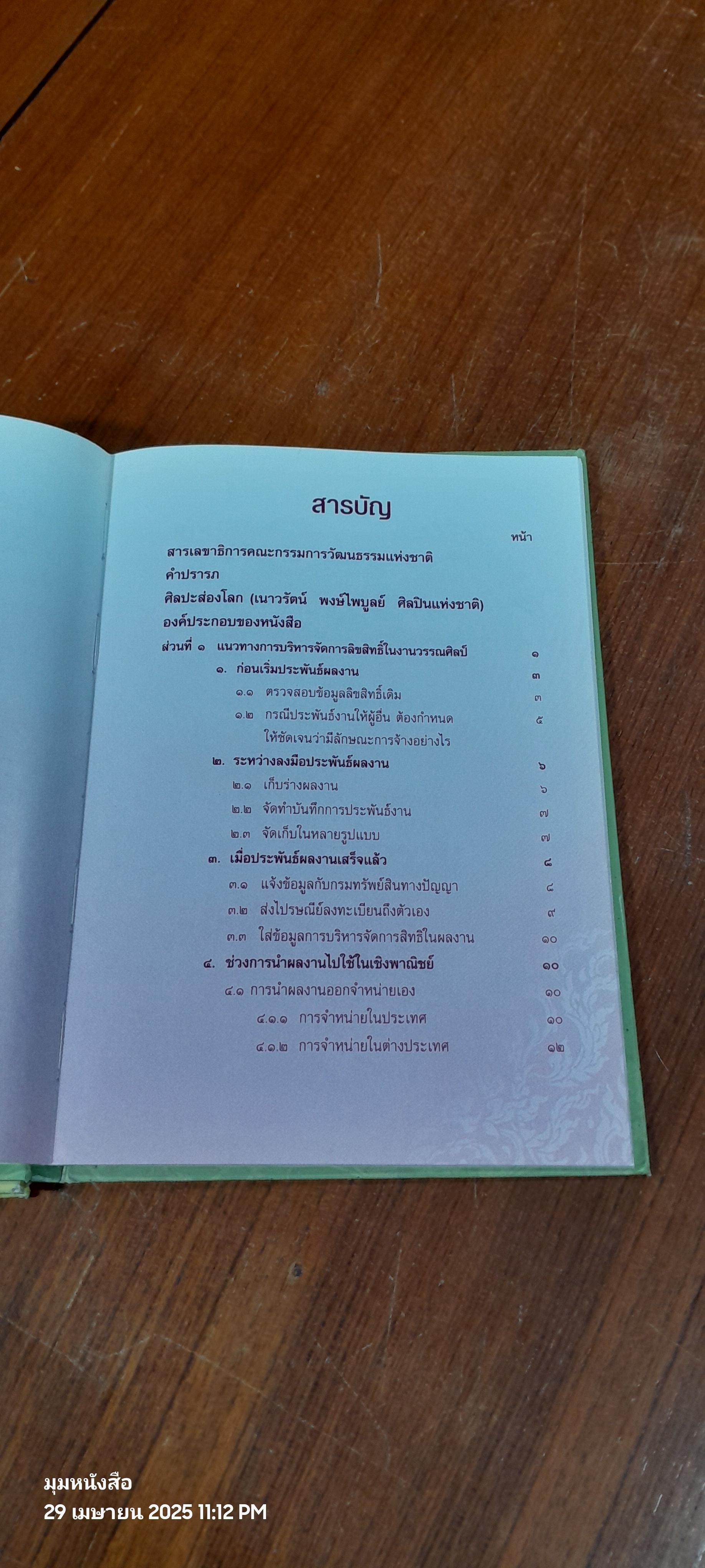 การบริหารจัดการสิทธิประโยชน์ด้านลิขสิทธิ์ของศิลปินแห่งชาติ สาขาวรรณศิลป์ ฉบับที่ ๑ และ ฉบับที่ ๒