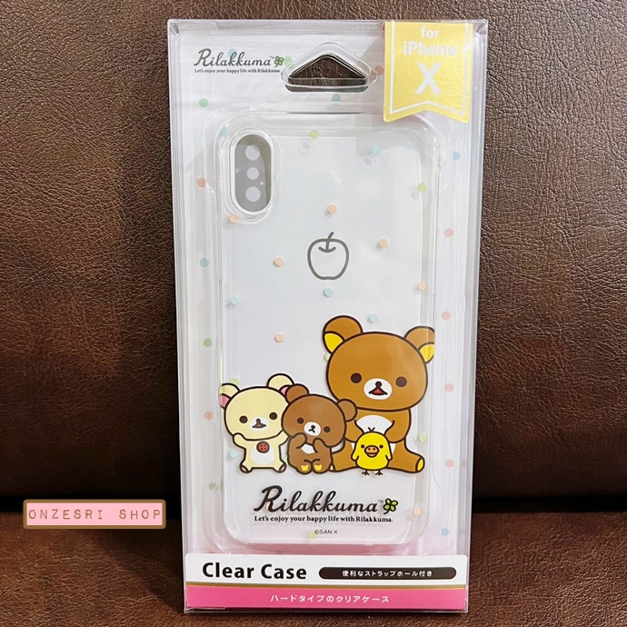 Case iPhone X from Japan แบบแข็ง ลาย Rilakkuma & Friends