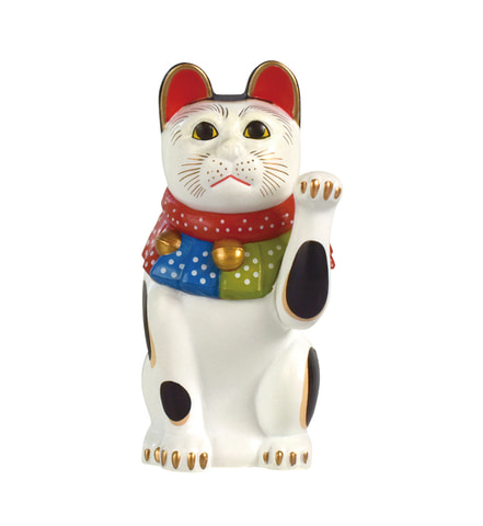 โมเดลแมวกวักนำโชค Maneki Neko Miniature Collection ขนาดสูงประมาณ 5 ซม. ของแท้จาก Manekineko Museum มี 5 แบบให้เลือก