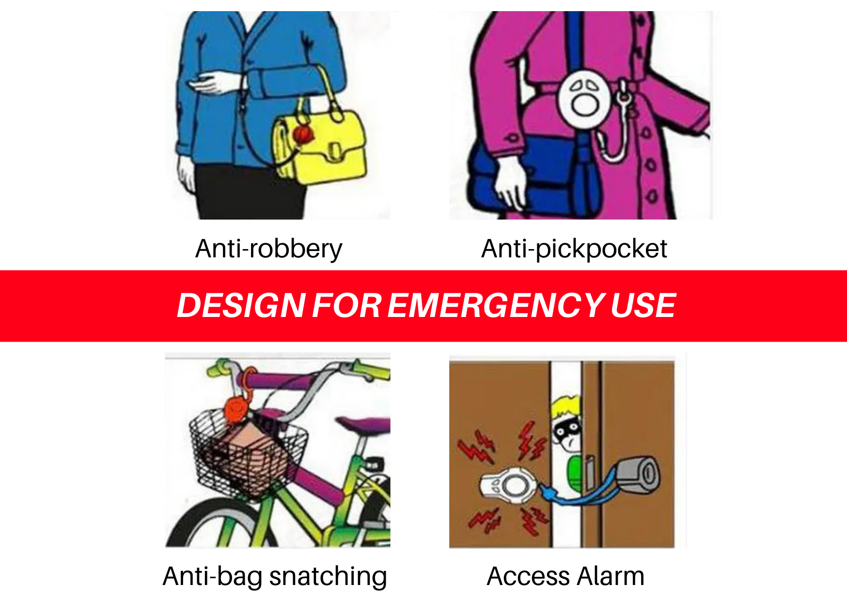 DCE Personal Alarm พวงกุญแจ SOS ขอความช่วยเหลือฉุกเฉิน 130 DB พร้อมไฟฉาย พวงกุญแจป้องกันตัว พวงกุญแจเตือนภัยฉุกเฉิน