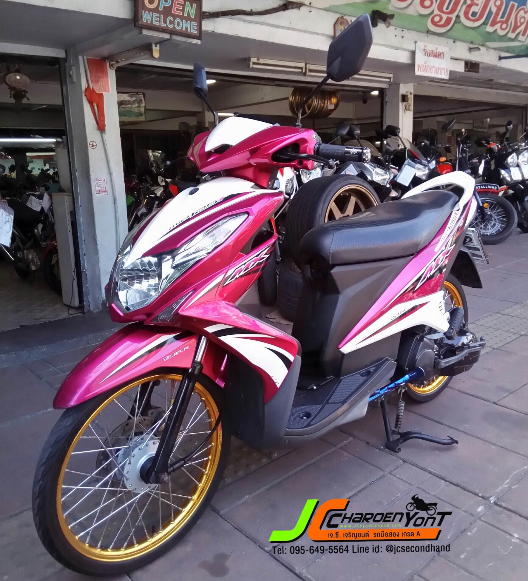 "เครื่องเดิมดีแต่งสวยภายนอก" YAMAHA MIO 125i จดทะเบียนปลายปี 55 ตัวรถสวย สีสันสดใส เครื่องดี เงียบ แน่น ไม่แกะ ขี่ดีนิ่มเลยศูนย์ไม่เสีย ชุดสีสดแท้โรงงานทั้งคัน
