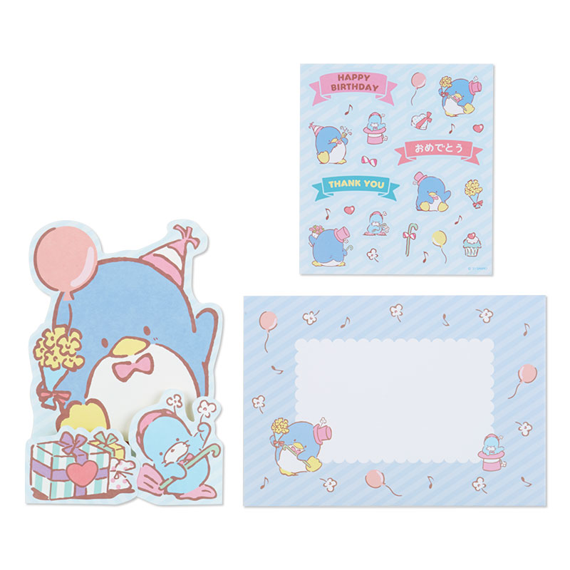 การ์ดเปล่า Sanrio & Seal Card แบบ Tuxedo Sam สามารถเขียนด้านในได้ มีสติกเกอร์น่ารักให้แปะได้ 1 แผ่น มาพร้อมซองลายน่ารักเข้ากัน ขนาดประมาณ 16.2 x 11 ซม.