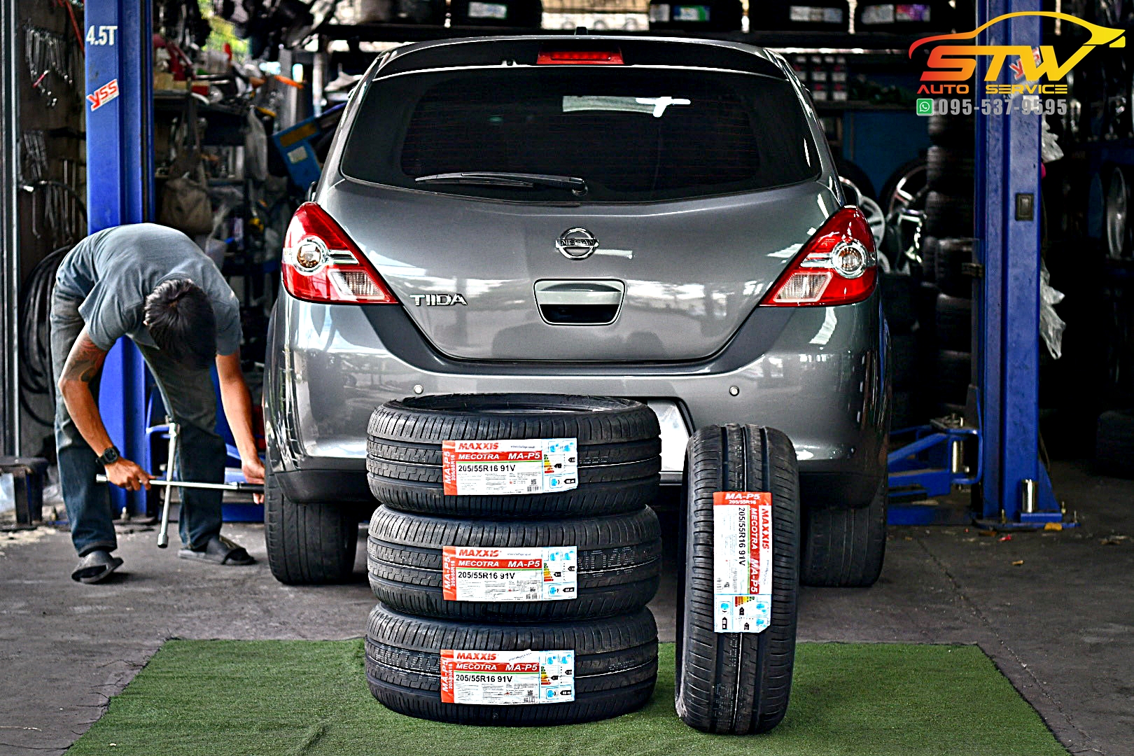 เปลี่ยนยาง NISSAN TIIDA MAXXIS MAP5 205/55R16 91V