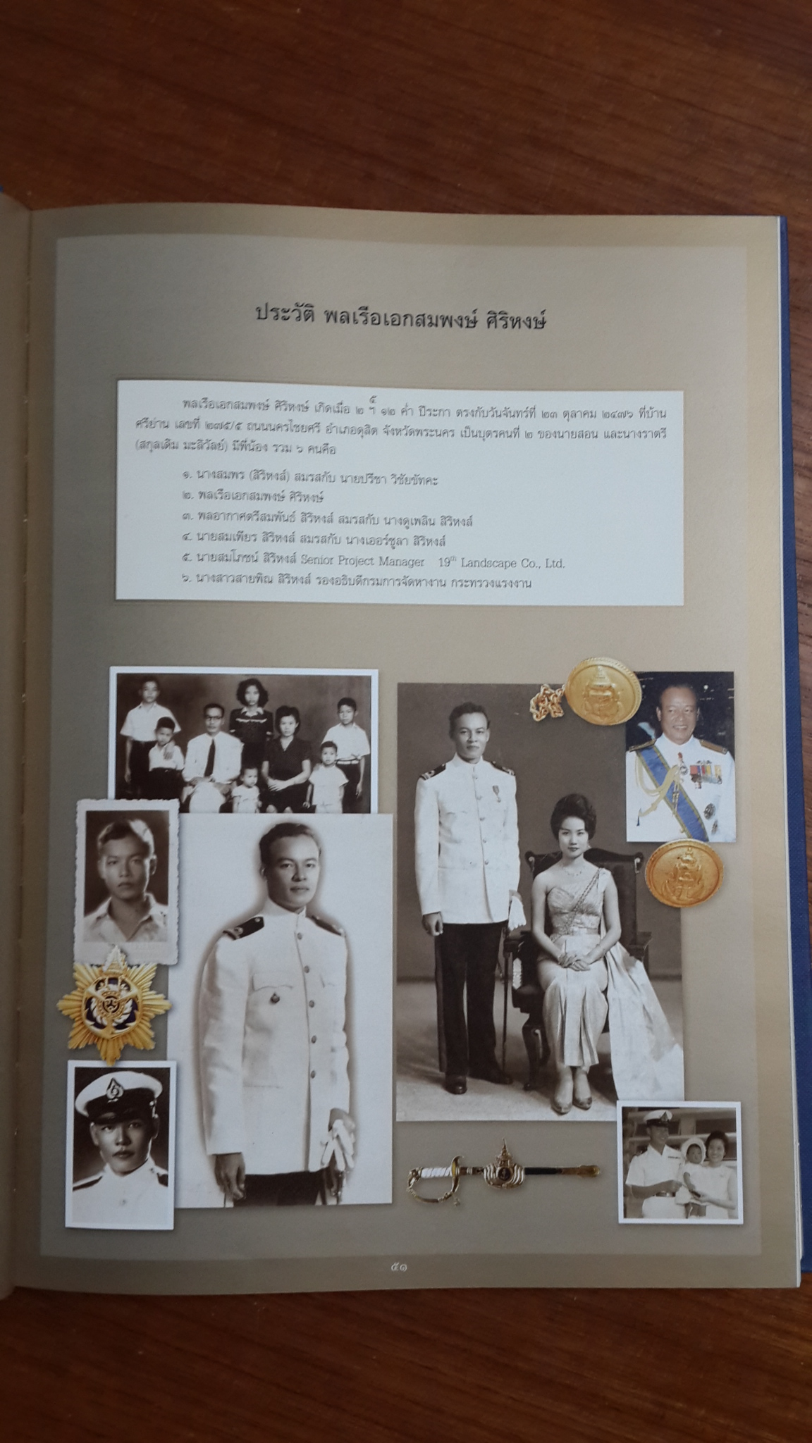 อนุสรณ์ในงานพระราชทานเพลิงศพ พลเรือเอก สมพงษ์ ศิริหงษ์