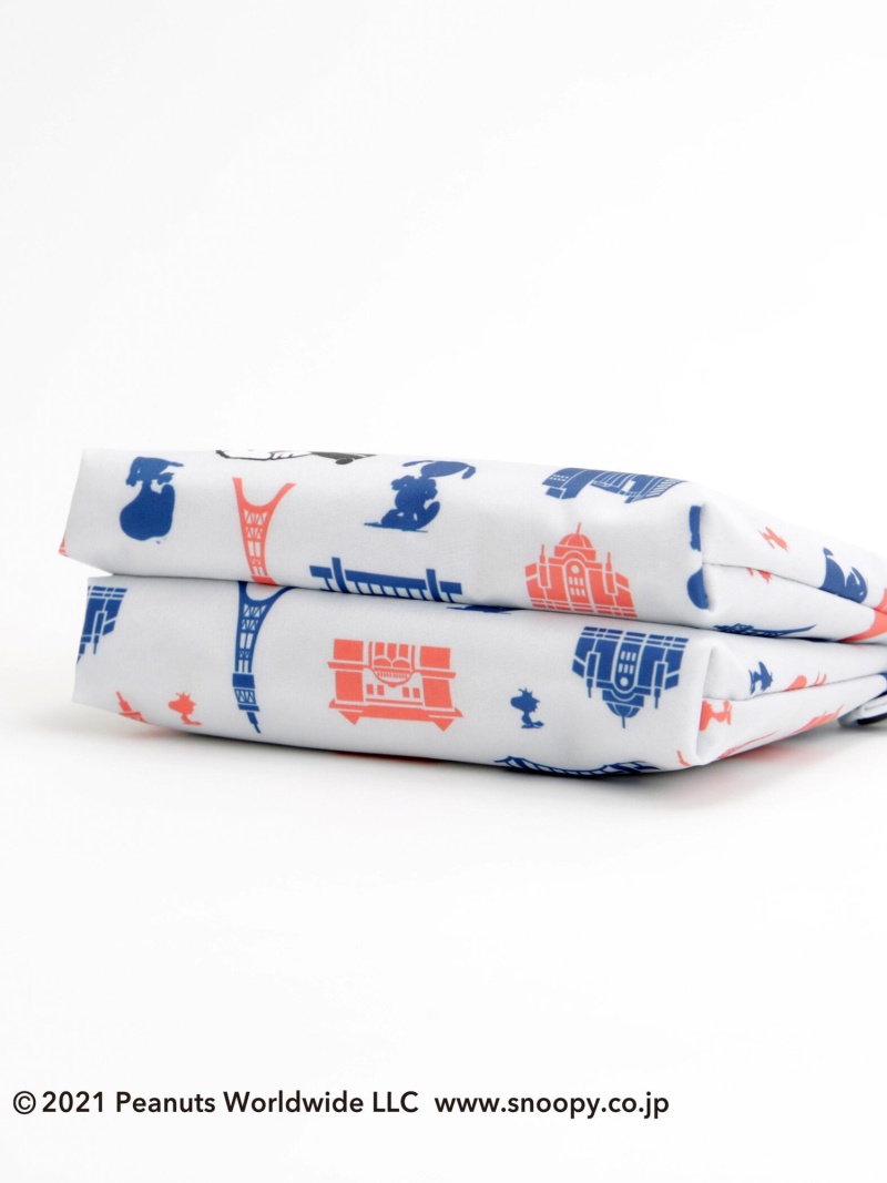 กระเป๋า Peanuts x Afternoon Tea LIVING Double Pouch คอลเลกชั่น Snoopy in Tokyo (Limited) มีช่องซิปใส่ของ 2 ช่อง ขนาด 17 x 12 x 5 ซม.