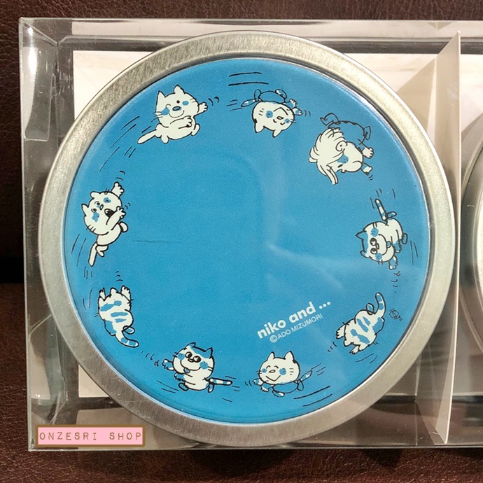 Set กล่องใส่ของด้านหลังเป็นแม่เหล็ก Ado Mizumori meets niko and ... มี 3 ใบในเซ็ต ลายน่ารัก ขนาด 3.5 x 9.2 ซม.