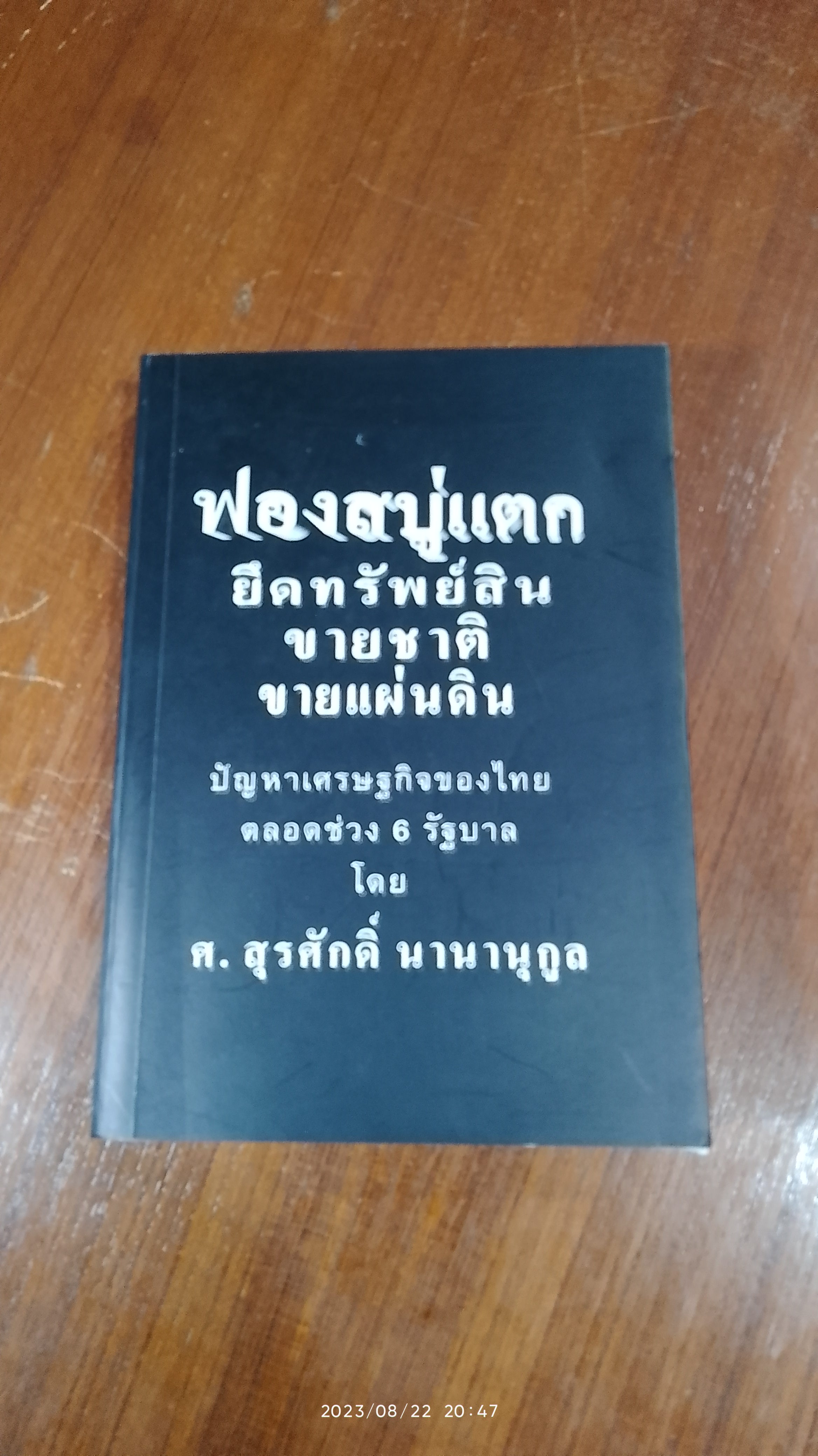 ฟองสบู่แตก ยึดทรัพย์สิน ขายชาติ ขายแผ่นดิน / ศ.สุรศักดิ์ นานานุกูล