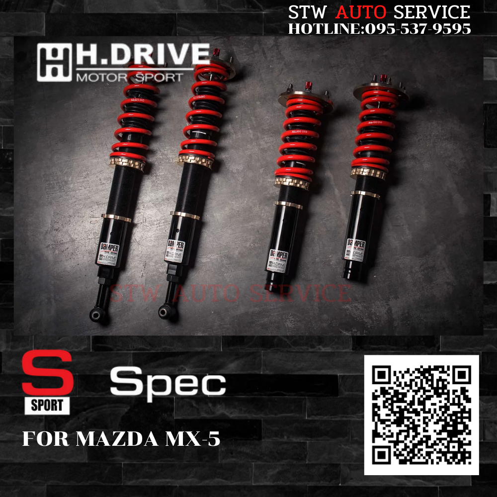โช๊คสตรัทปรับเกลียว H-Drive S.spec MAZDA MX-5