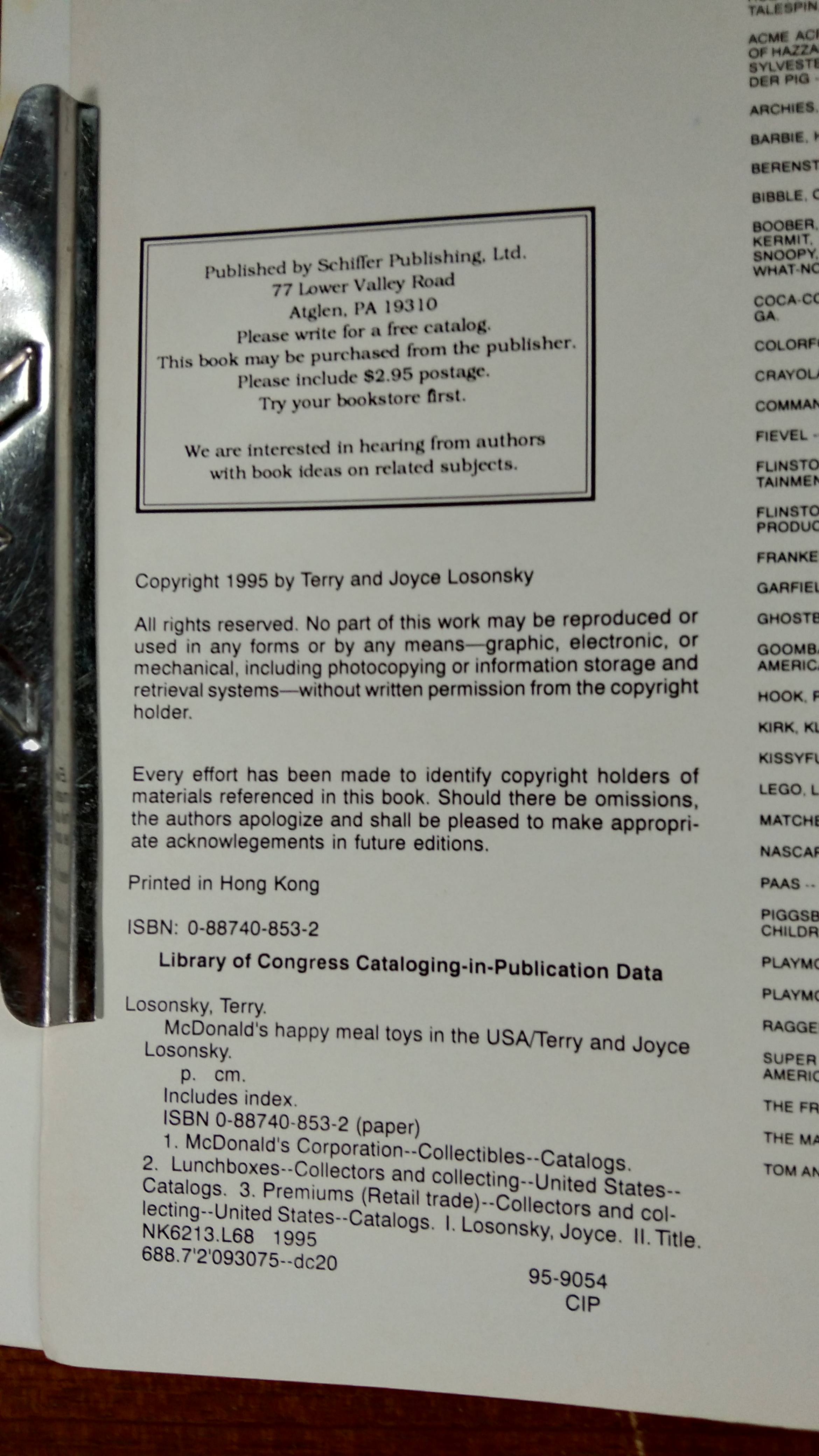 McDonald's Happy Meal Toys IN THE U.S.A.