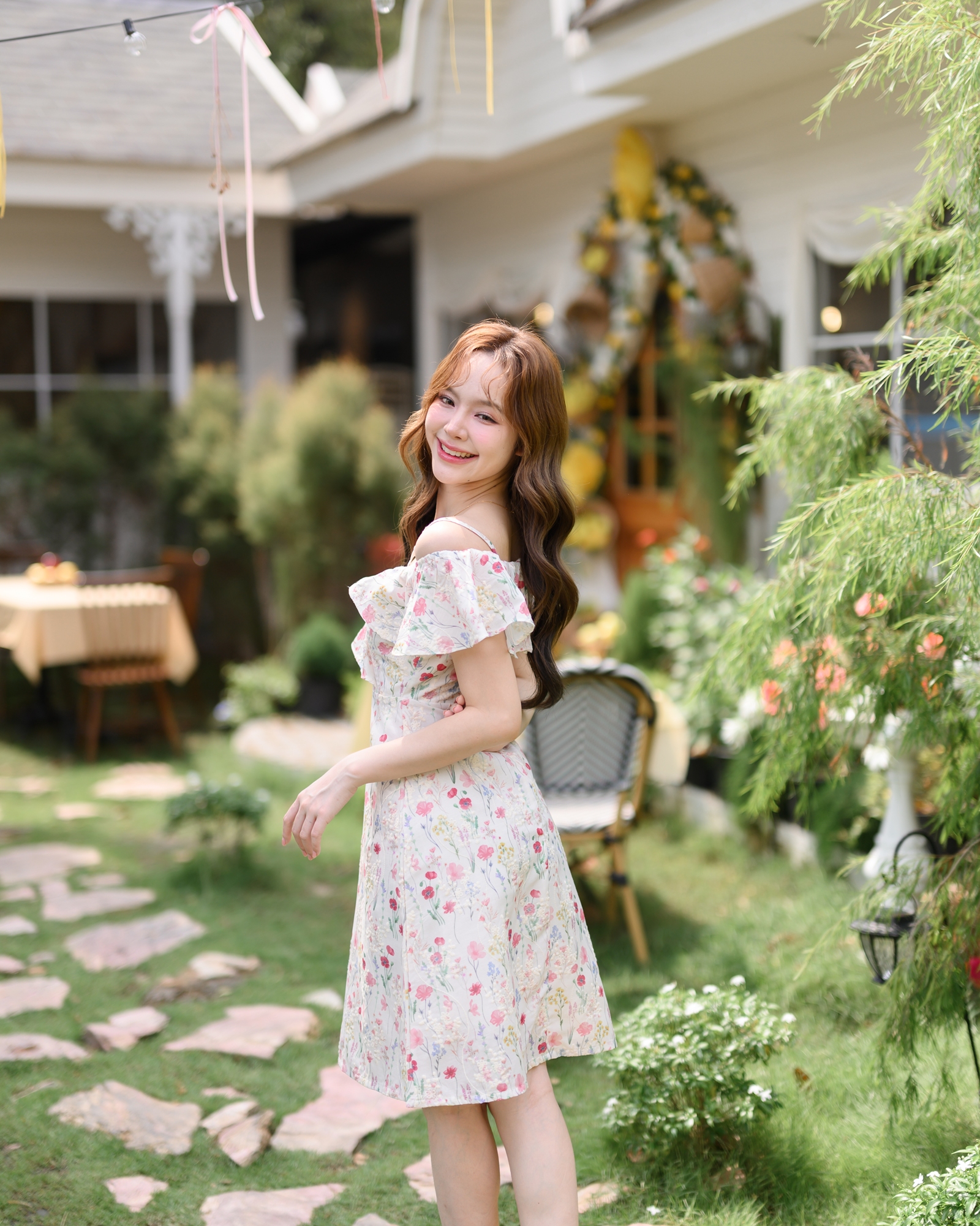 Blossom Breeze Off-shoulder Dress