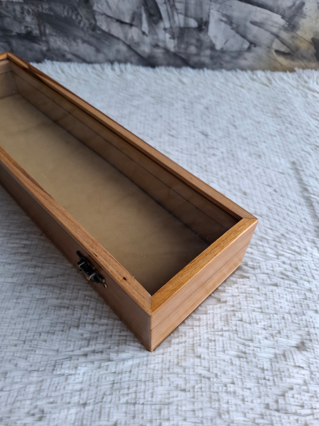 กล่องไม้สักฝากระจก