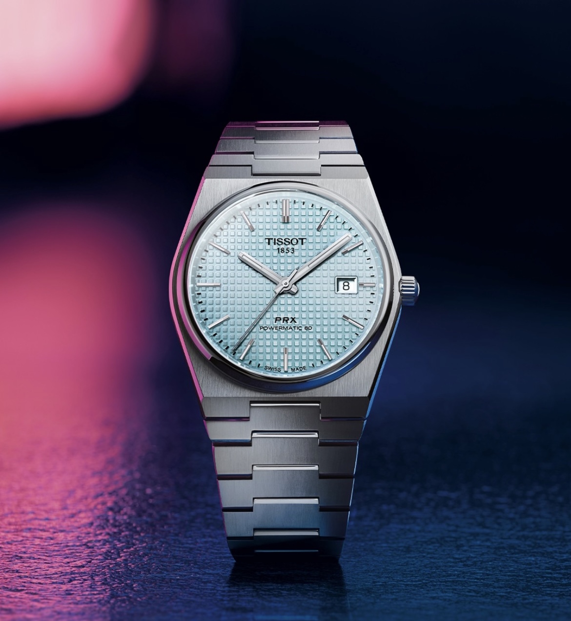 (ประกันศูนย์ไทย 2 ปี) TISSOT PRX POWERMATIC 80 Ice-Blue รุ่น T137.407.11.351.00