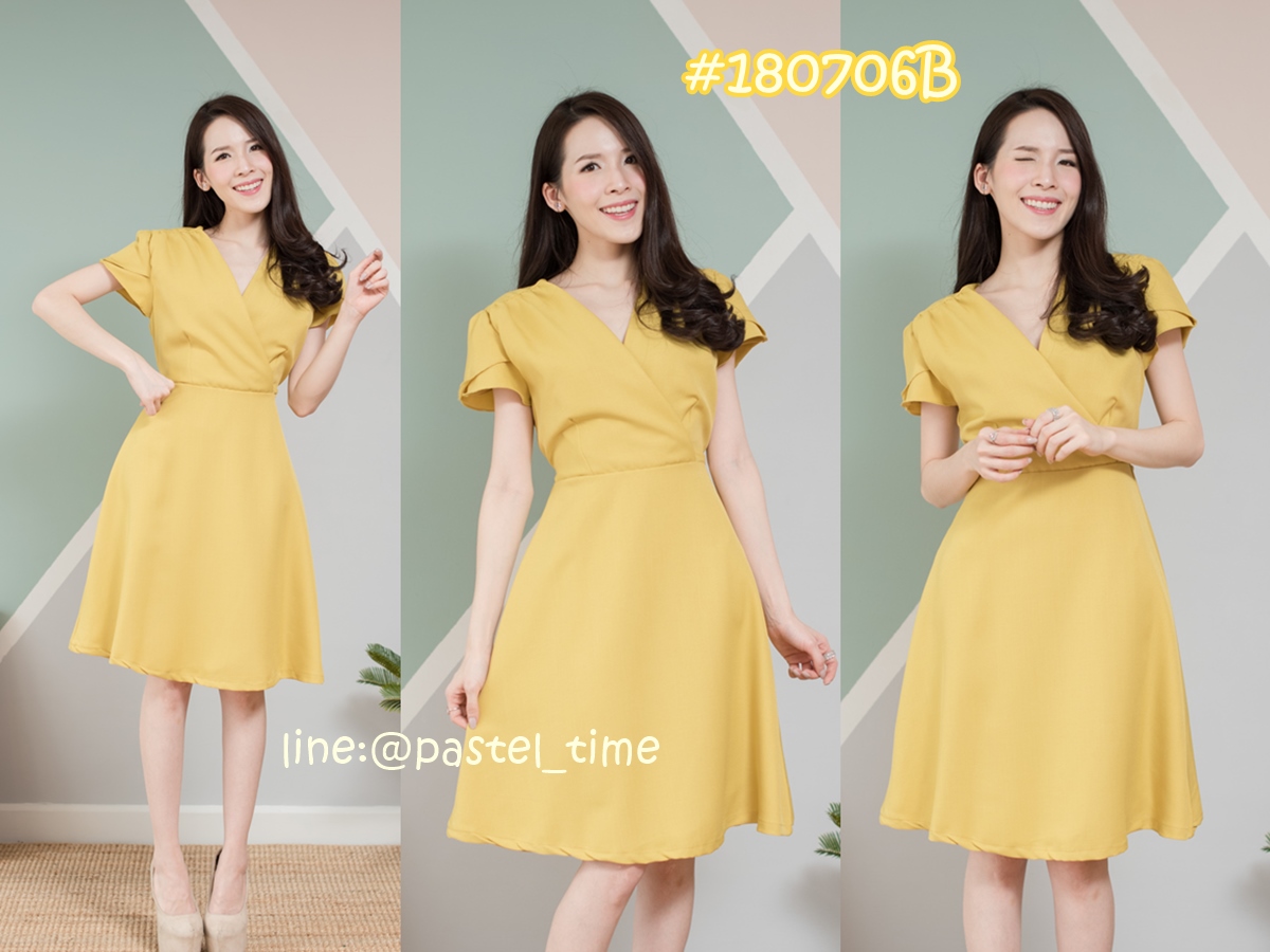 Filia Lime Dress - สีเหลืองมะนาว