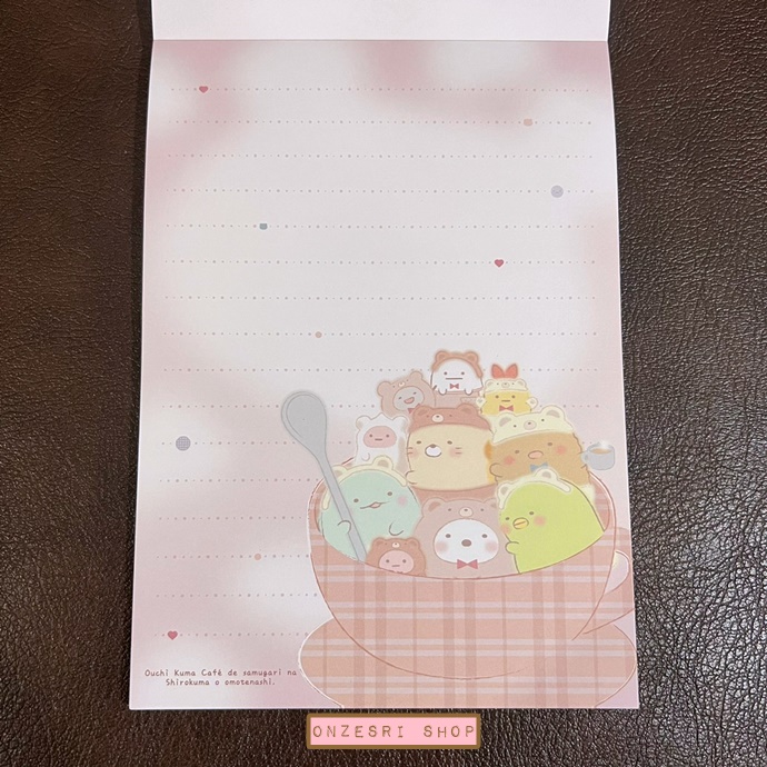 สมุดฉีก Sumikko Gurashi Ouchi de Kuma แบบสีน้ำตาล ขนาด 14.8 x 10.5 ซม. มี 4 ลาย รวม 100 แผ่น