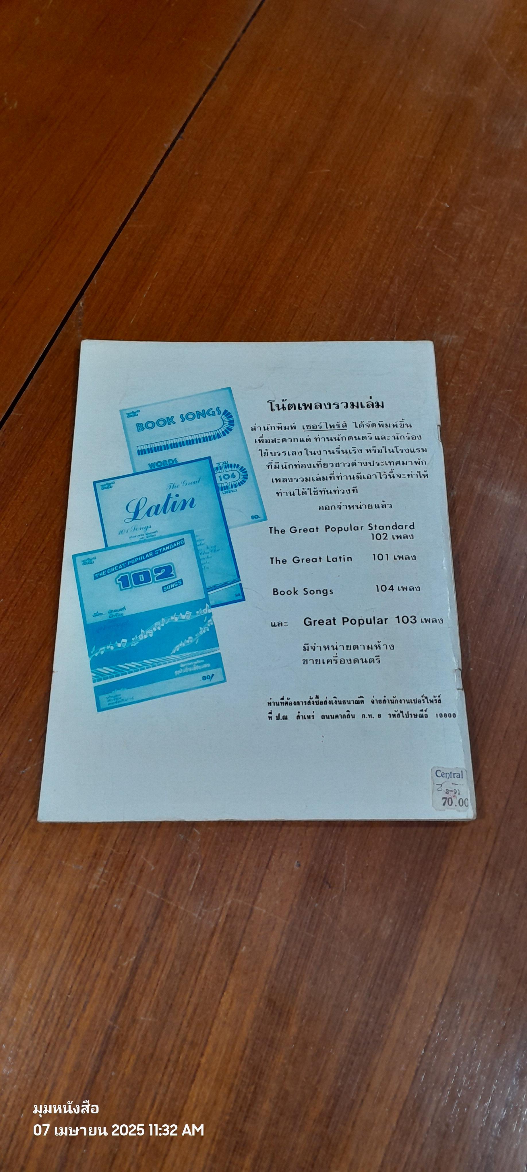 แบบฝึกหัด PIANO & CHORDS ใช้ฝึกกับ ORGAN ได้ / อมร แม้นเมืองแมน