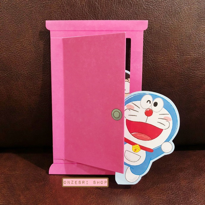 Doraemon Pop Up Birthday Card From Japan การ์ดอวยพรวันเกิดลายประตูไปที่ไหนก็ได้ Doraemon กับผองเพื่อน เขียนด้านหลังได้ มาพร้อมซอง ขนาด 13 x 15.8 ซม.