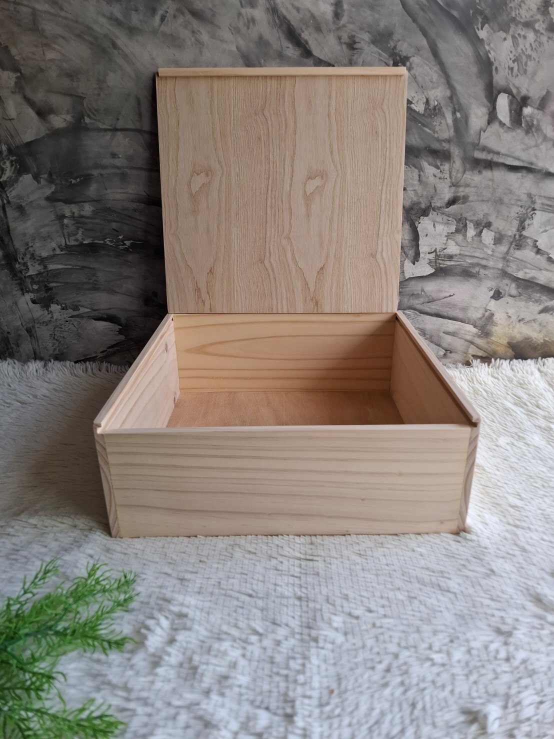 กล่องไม้สนฝาสไลด์