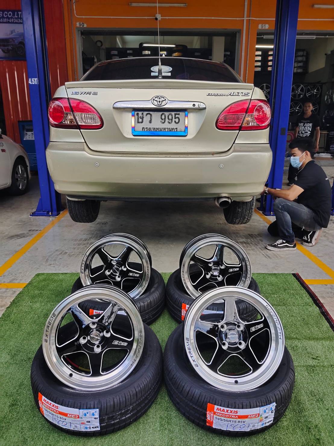 ล้อแม็กซ์ EX55 ขอบ15 พร้อมยาง MAXXIS ME3 195/55R15 85V