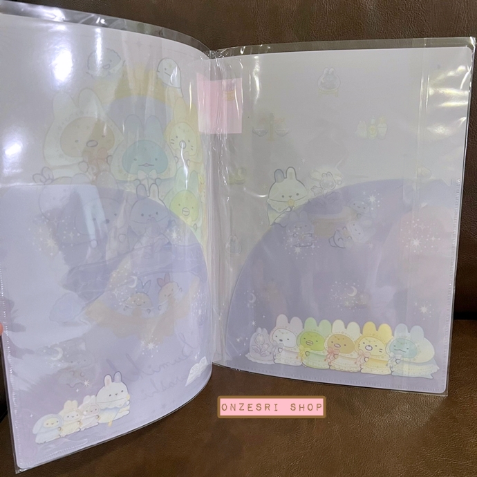 แฟ้ม A4 Sumikko Gurashi Rabbit's Mysterious Charm แบบชมพูม่วง แยกใส่เอกสารได้แบบ Pocket ซ้าย-ขวาได้ 2 ช่อง