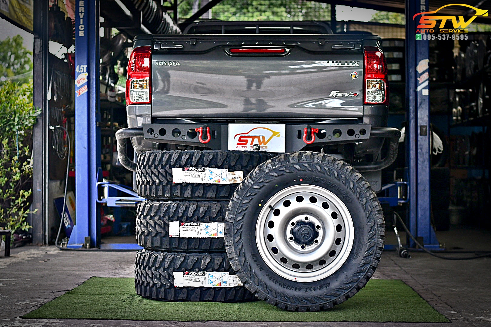 เปลี่ยนยาง TOYOTA REVO 4x4 ตอนเดียว YOKOHAMA GEOLANDAR MT G003 265/65R17 120/117Q