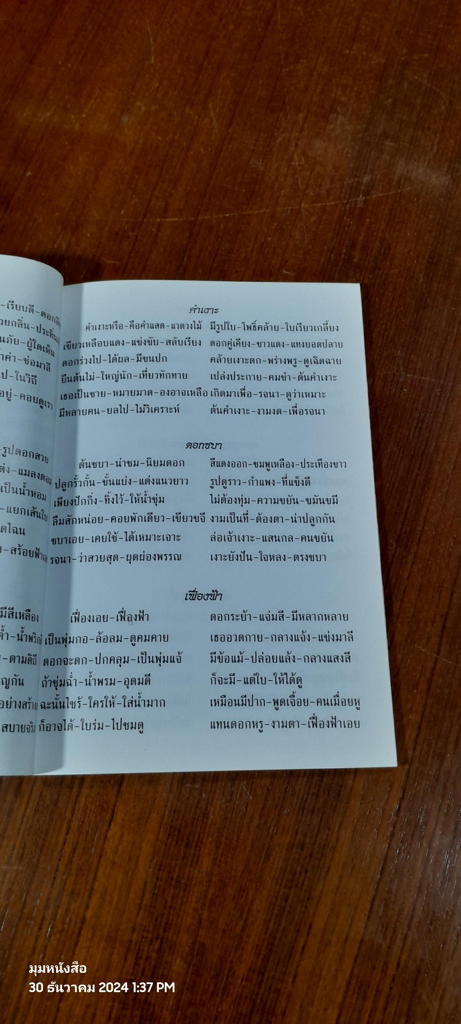 อนุสรณ์ในงานพระราชทานเพลิงศพ อาจารย์มาลี เผื่อนพงศ์