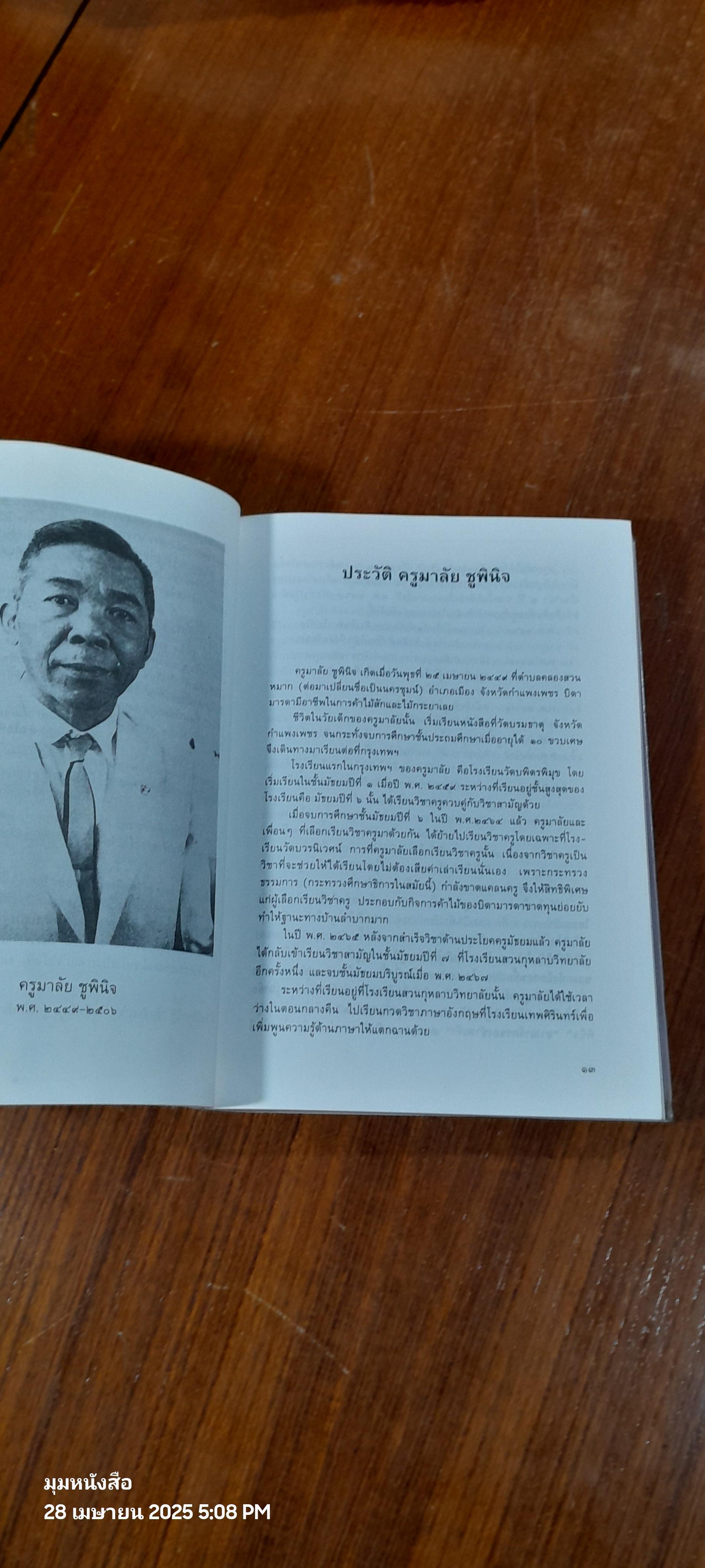 ระหว่างชีวิต ของ มาลัย ชูพินิจ