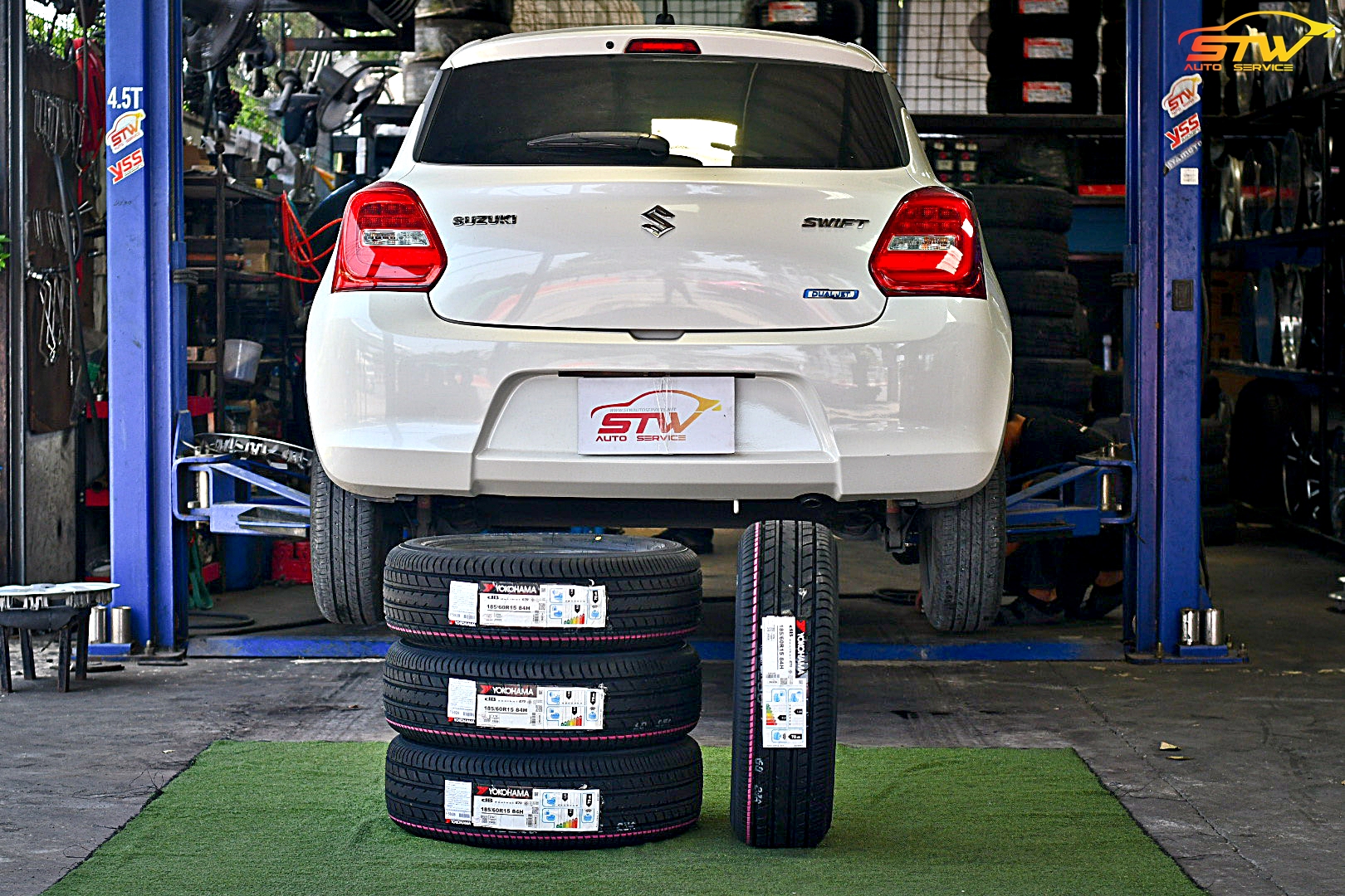ยาง YOKOHAMA ADVAN dB E70 185/60R15 84H ติดตั้งใส่ SUZUKI SWIFT