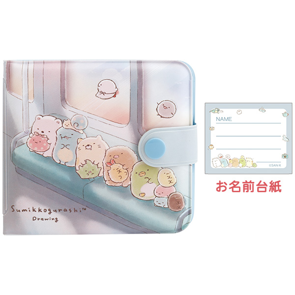 กระเป๋าสตางค์แบบพับ San-X Characters แบบ Sumikko Gurashi Drawing ทำจาก PVC มีช่องใส่เหรียญ ช่องใส่บัตร ขนาด 9.5 x 9 x 1 ซม.