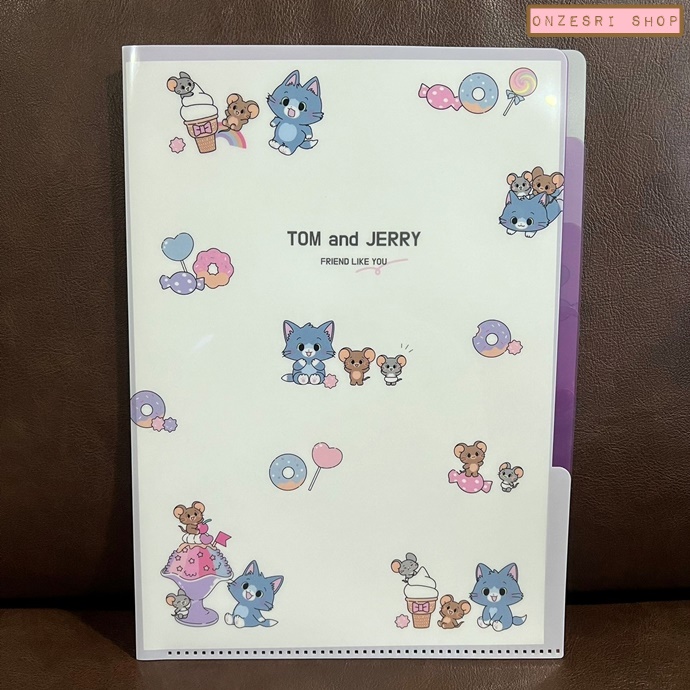 แฟ้ม A4 ลาย Tom and Jerry (Anime series) แยกใส่เอกสารได้ 5 ช่อง