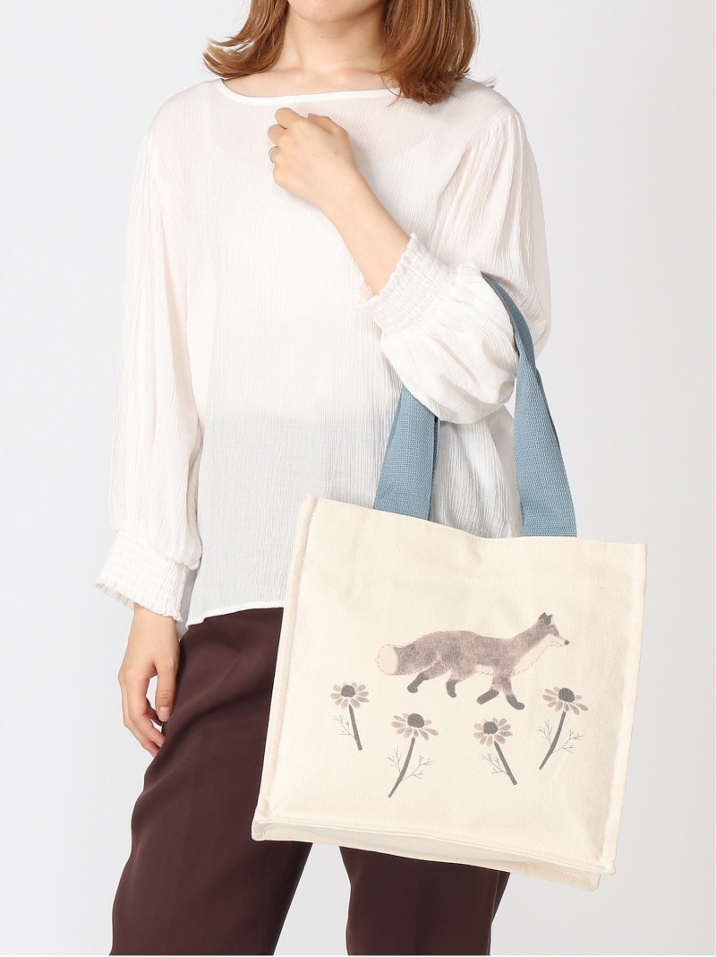 กระเป๋า Studio Clip Tote Bag ลาย Fox ผลงานจากคุณ Tomotake ศิลปินญี่ปุ่น ขนาด 31.5 x 33.5 x 12 ซม. หูยาว 56 ซม.