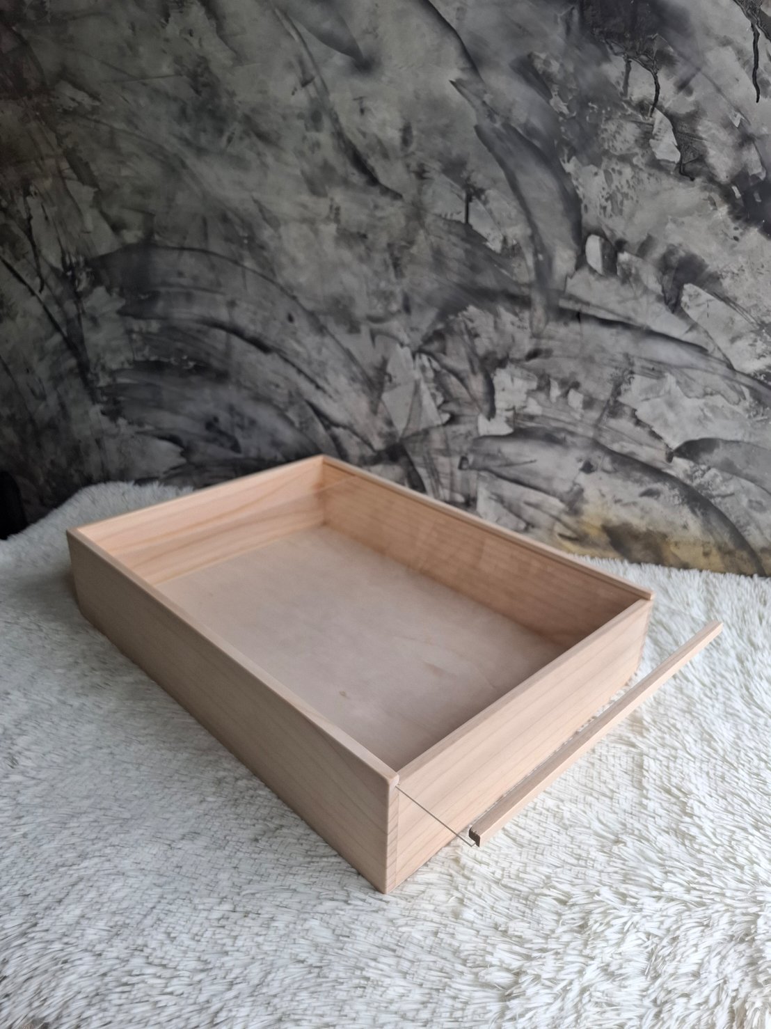 กล่องไม้ฝาสไลด์อะครีลิค