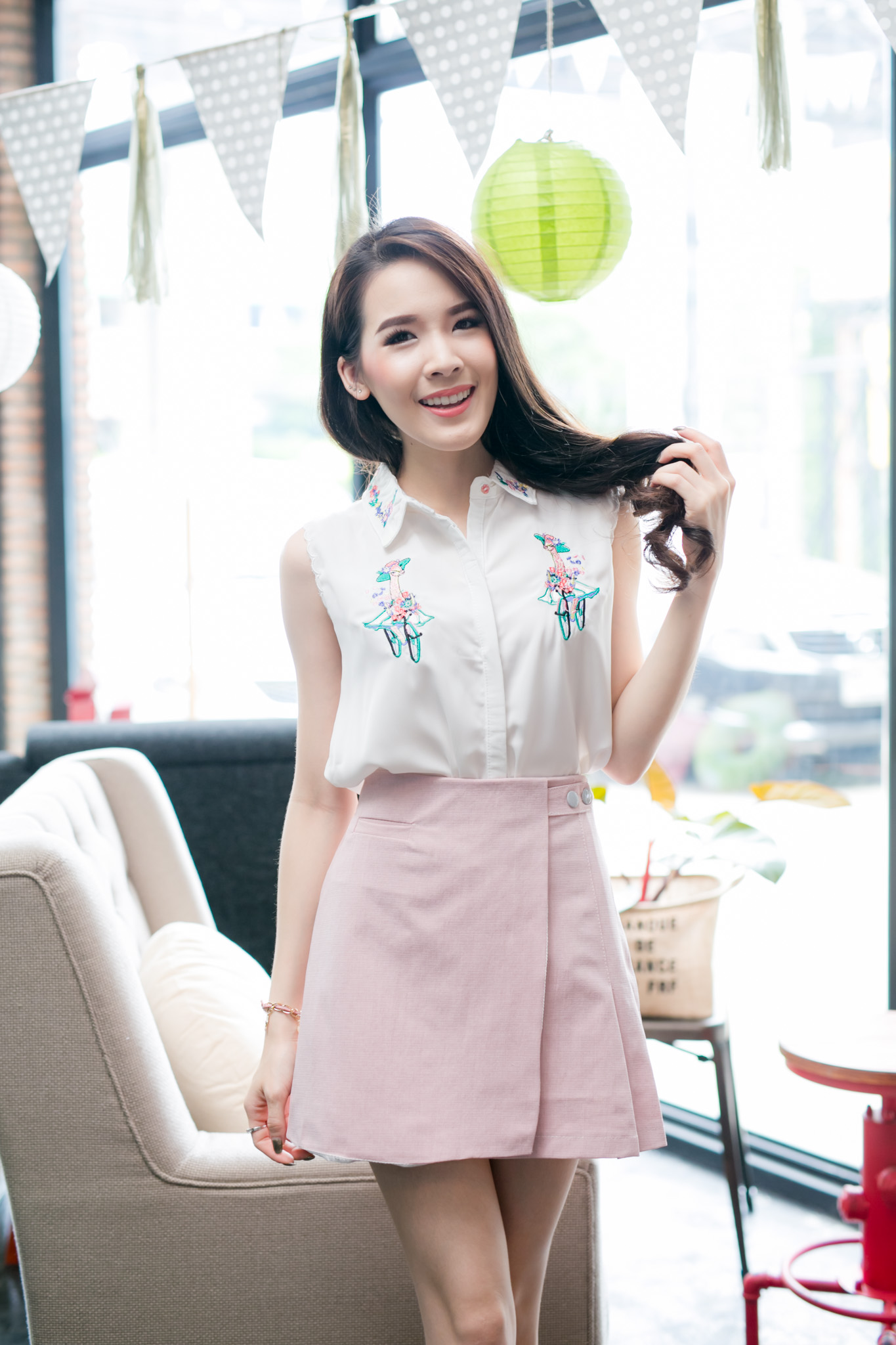 Pretty Giraffe Top + Skirt Set เซทเสื้อ +กระโปรง